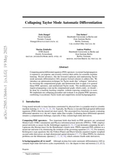 Collapsing Taylor Mode Automatic Differentiation