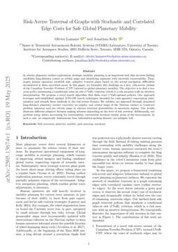 Risk-Averse Traversal of Graphs with Stochastic and Correlated Edge Costs for Safe Global Planetary Mobility