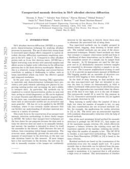 Unsupervised anomaly detection in MeV ultrafast electron diffraction