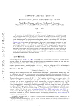 Backward Conformal Prediction