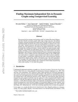 Finding Maximum Independent Sets in Dynamic Graphs using Unsupervised Learning