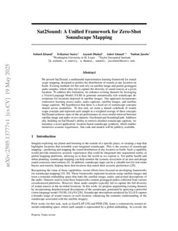 Sat2Sound: A Unified Framework for Zero-Shot Soundscape Mapping