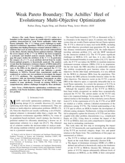 Weak Pareto Boundary: The Achilles' Heel of Evolutionary Multi-Objective Optimization