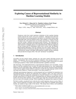 Exploring Causes of Representational Similarity in Machine Learning Models