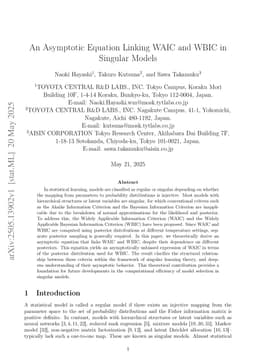 An Asymptotic Equation Linking WAIC and WBIC in Singular Models