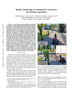 Robotic Monitoring of Colorimetric Leaf Sensors for Precision Agriculture