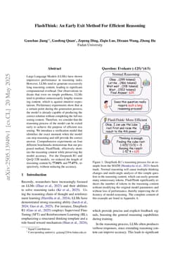 FlashThink: An Early Exit Method For Efficient Reasoning