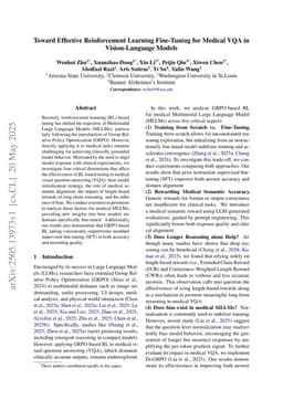 Toward Effective Reinforcement Learning Fine-Tuning for Medical VQA in Vision-Language Models