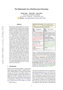 The Hallucination Tax of Reinforcement Finetuning