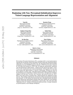 Beginning with You: Perceptual-Initialization Improves Vision-Language Representation and Alignment
