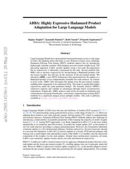 ABBA: Highly Expressive Hadamard Product Adaptation for Large Language Models