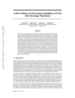 AAPO: Enhance the Reasoning Capabilities of LLMs with Advantage Momentum