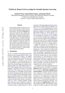 YESciEval: Robust LLM-as-a-Judge for Scientific Question Answering