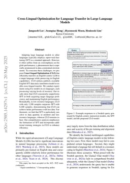 Cross-Lingual Optimization for Language Transfer in Large Language Models