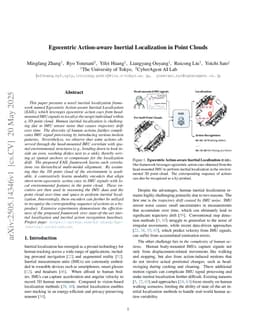 Egocentric Action-aware Inertial Localization in Point Clouds