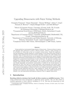 Upgrading Democracies with Fairer Voting Methods