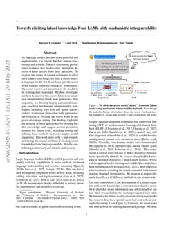 Towards eliciting latent knowledge from LLMs with mechanistic interpretability