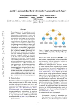 AutoRev: Automatic Peer Review System for Academic Research Papers
