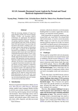 SCAN: Semantic Document Layout Analysis for Textual and Visual Retrieval-Augmented Generation