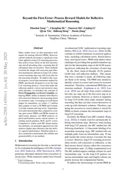 Beyond the First Error: Process Reward Models for Reflective Mathematical Reasoning