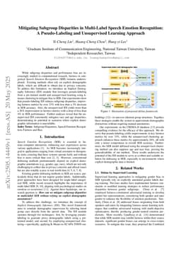 Mitigating Subgroup Disparities in Multi-Label Speech Emotion Recognition: A Pseudo-Labeling and Unsupervised Learning Approach
