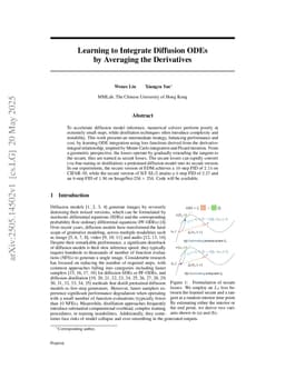 Learning to Integrate Diffusion ODEs by Averaging the Derivatives