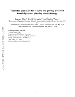 Federated prediction for scalable and privacy-preserved knowledge-based planning in radiotherapy