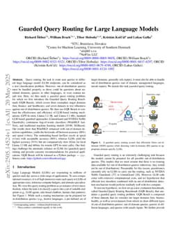 Guarded Query Routing for Large Language Models
