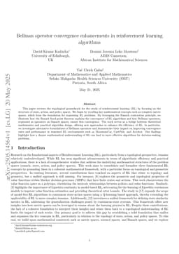 Bellman operator convergence enhancements in reinforcement learning algorithms