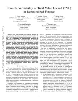 Towards Verifiability of Total Value Locked (TVL) in Decentralized Finance