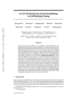 Let LLMs Break Free from Overthinking via Self-Braking Tuning