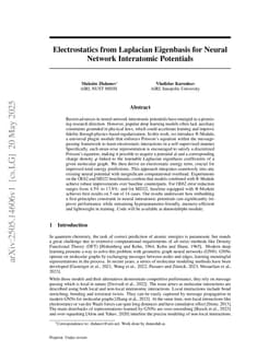 Electrostatics from Laplacian Eigenbasis for Neural Network Interatomic Potentials