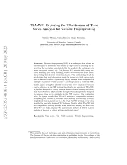 TSA-WF: Exploring the Effectiveness of Time Series Analysis for Website Fingerprinting
