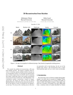 3D Reconstruction from Sketches