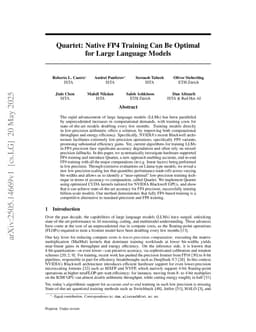 Quartet: Native FP4 Training Can Be Optimal for Large Language Models