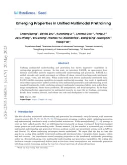 Emerging Properties in Unified Multimodal Pretraining