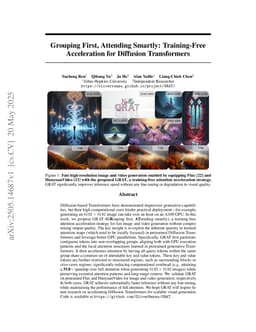 Grouping First, Attending Smartly: Training-Free Acceleration for Diffusion Transformers