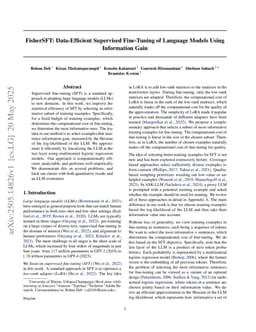 FisherSFT: Data-Efficient Supervised Fine-Tuning of Language Models Using Information Gain