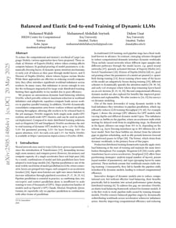 Balanced and Elastic End-to-end Training of Dynamic LLMs