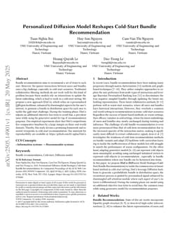 Personalized Diffusion Model Reshapes Cold-Start Bundle Recommendation