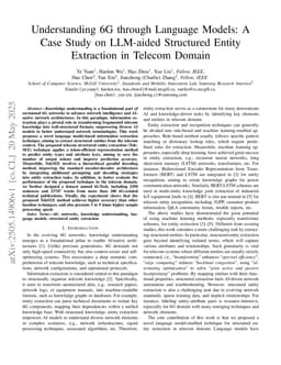 Understanding 6G through Language Models: A Case Study on LLM-aided Structured Entity Extraction in Telecom Domain