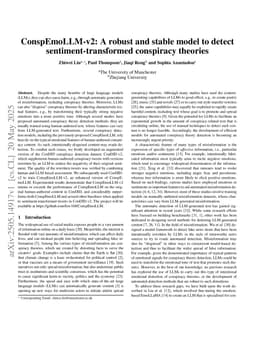 ConspEmoLLM-v2: A robust and stable model to detect sentiment-transformed conspiracy theories