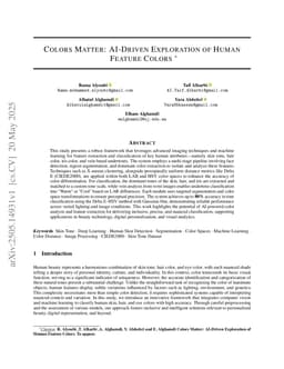 Colors Matter: AI-Driven Exploration of Human Feature Colors