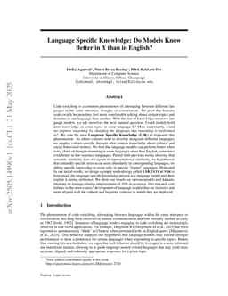 Language Specific Knowledge: Do Models Know Better in X than in English?