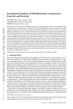 An Empirical Analysis of EOS Blockchain: Architecture, Contract, and Security