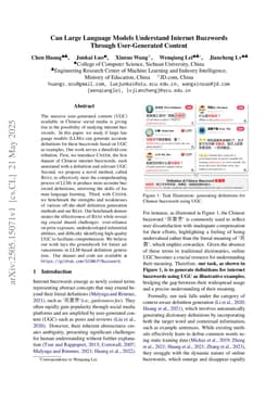 Can Large Language Models Understand Internet Buzzwords Through User-Generated Content