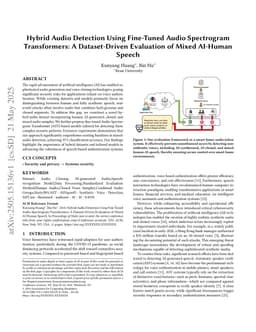 Hybrid Audio Detection Using Fine-Tuned Audio Spectrogram Transformers: A Dataset-Driven Evaluation of Mixed AI-Human Speech