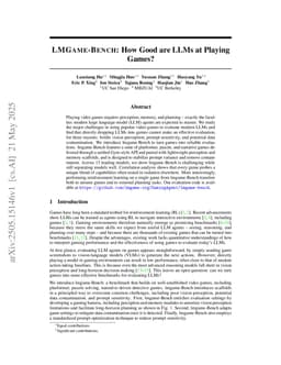 lmgame-Bench: How Good are LLMs at Playing Games?