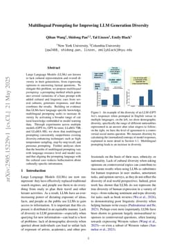 Multilingual Prompting for Improving LLM Generation Diversity