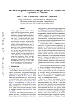 AGENT-X: Adaptive Guideline-based Expert Network for Threshold-free AI-generated teXt detection